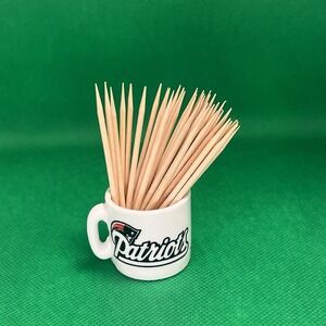 NFL Mini Ceramic Mugs 1.25" Tall New‎ England Patriots Toothpick Holder